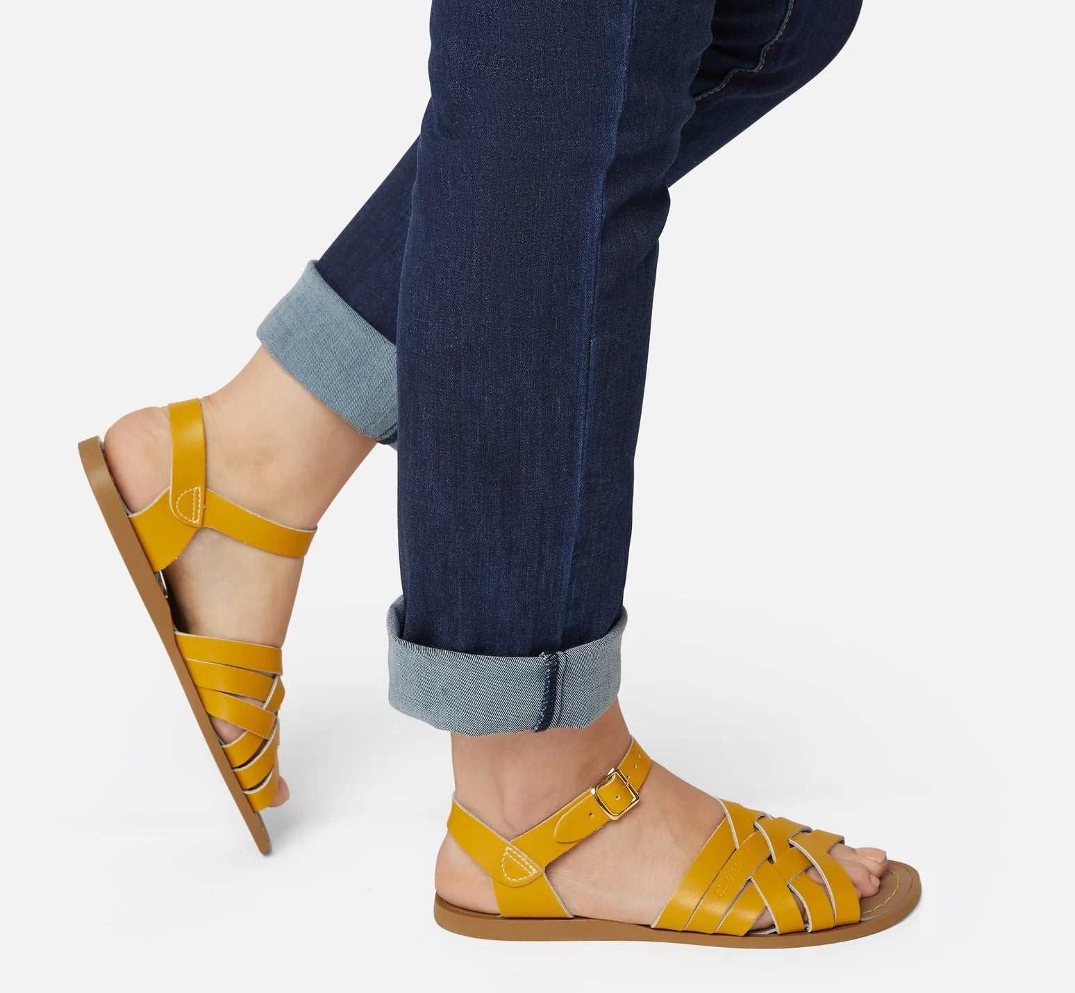 Retro Sandal Kids Mustard