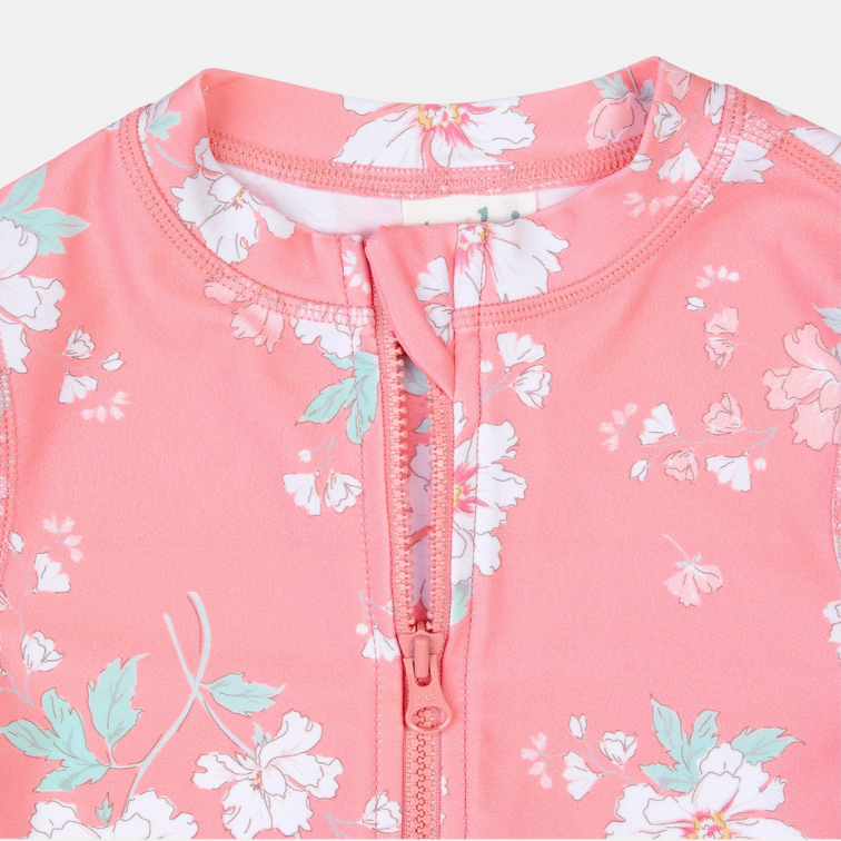 Swim Kids (3-7 years) Rashie Long Sleeve Full Zip Scarlett