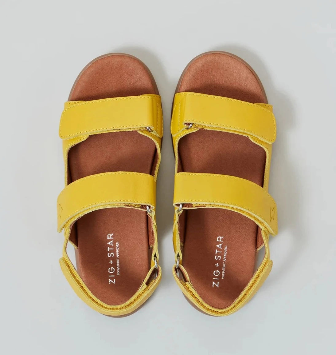 SOLAR unisex strap sandal, Yellow, zig + star