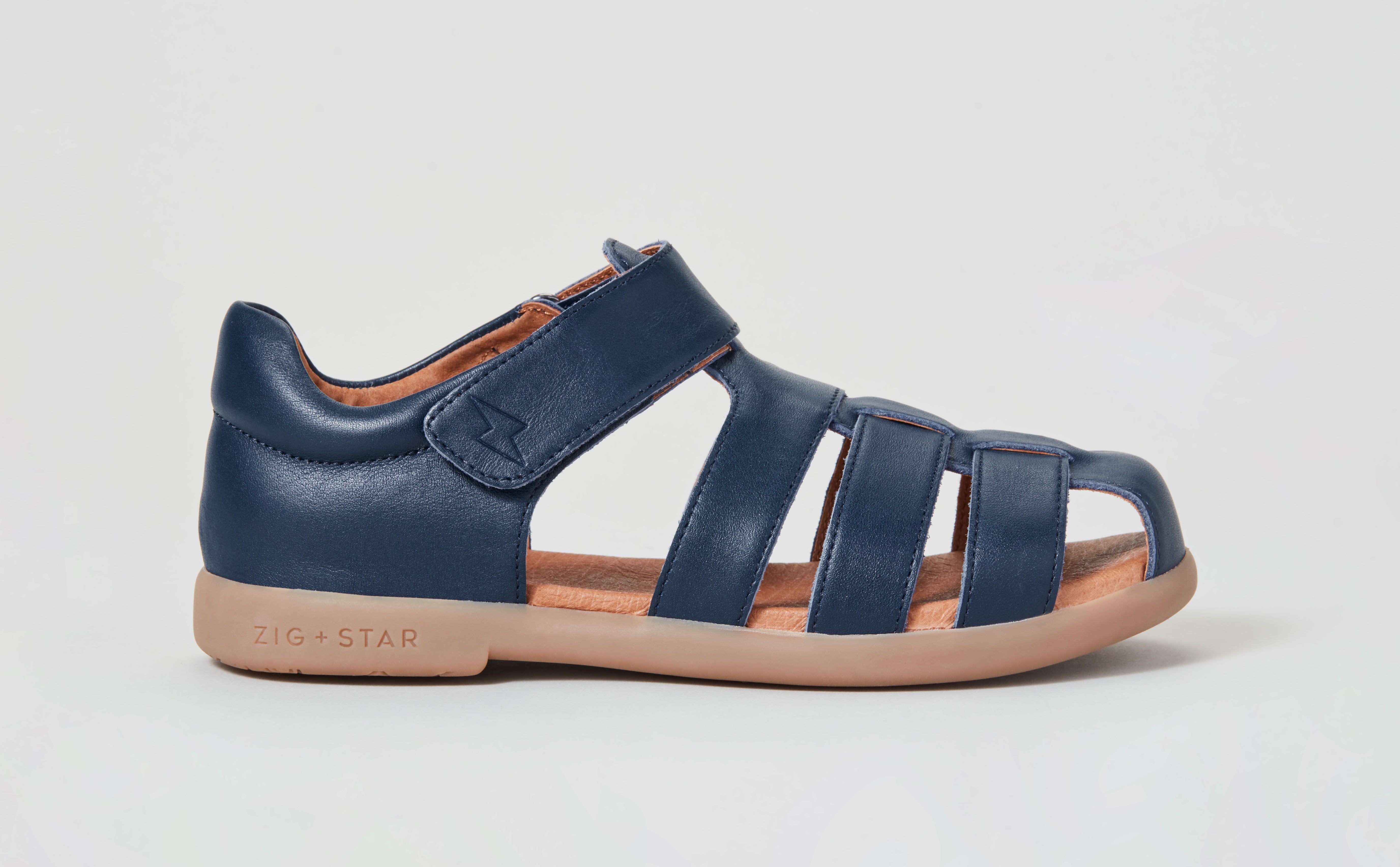 COSMIC closed-toe sandal, Navy, zig + star