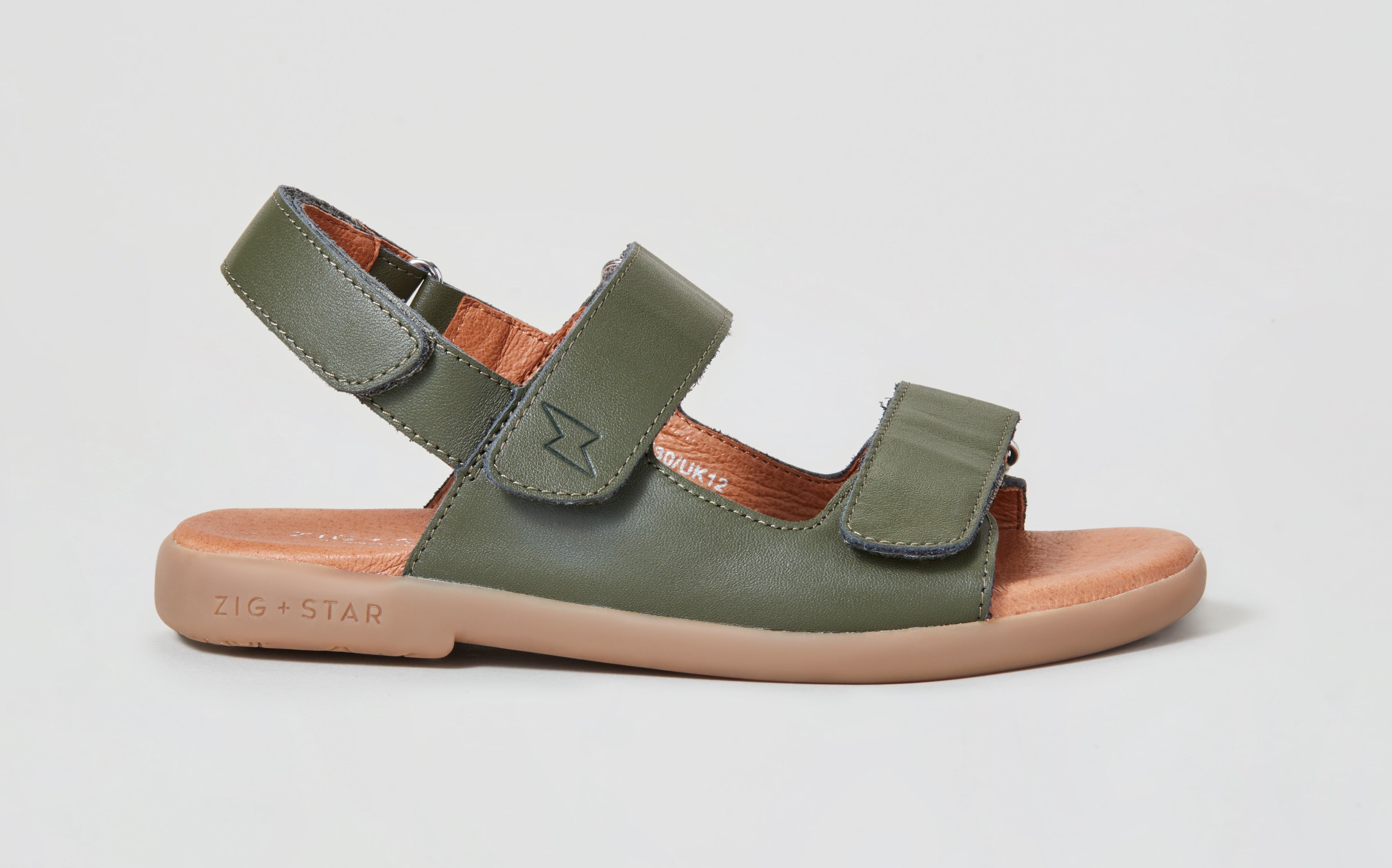 SOLAR strap unisex sandal, Khaki, zig + star
