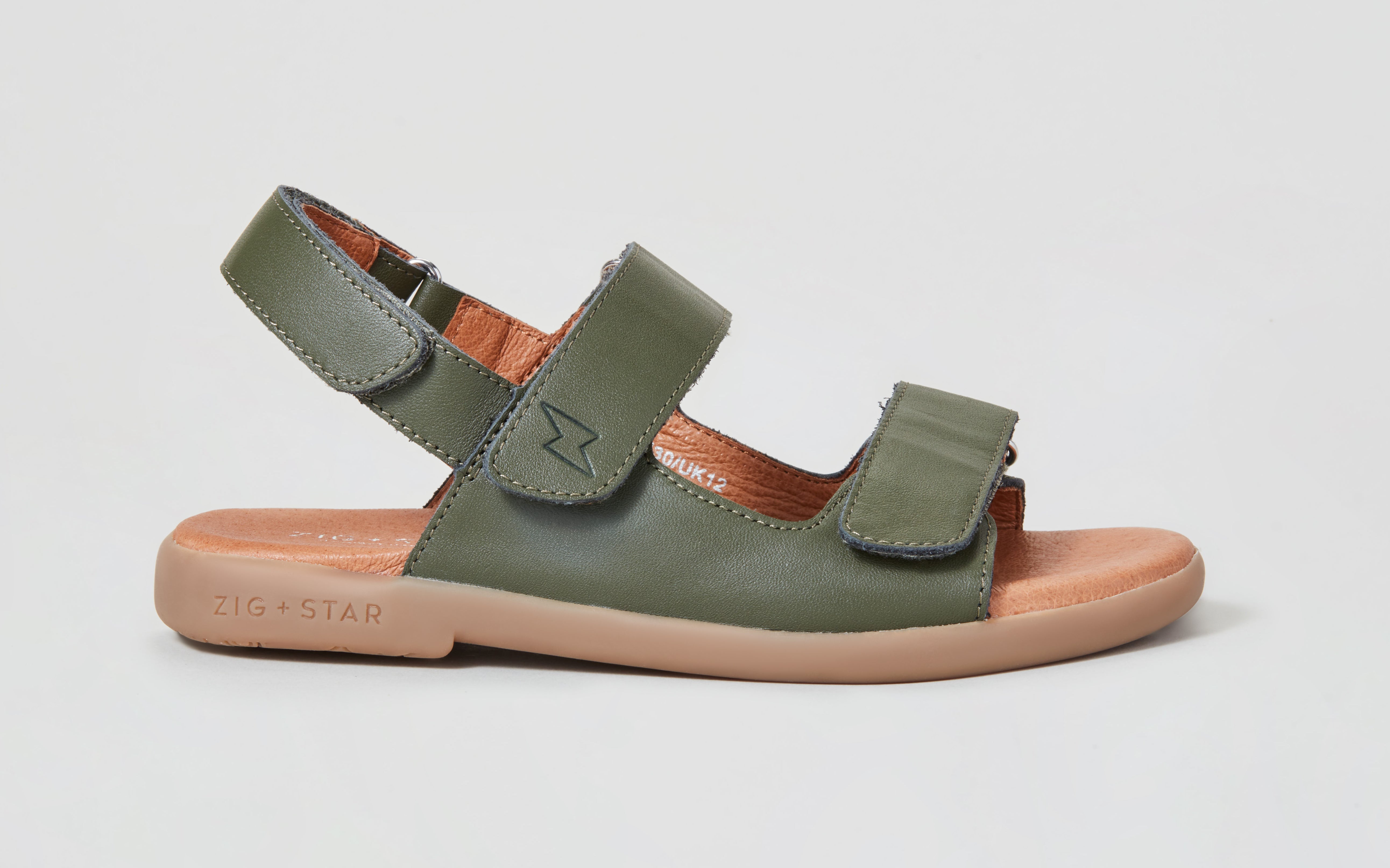 SOLAR strap sandal, Khaki, zig + star