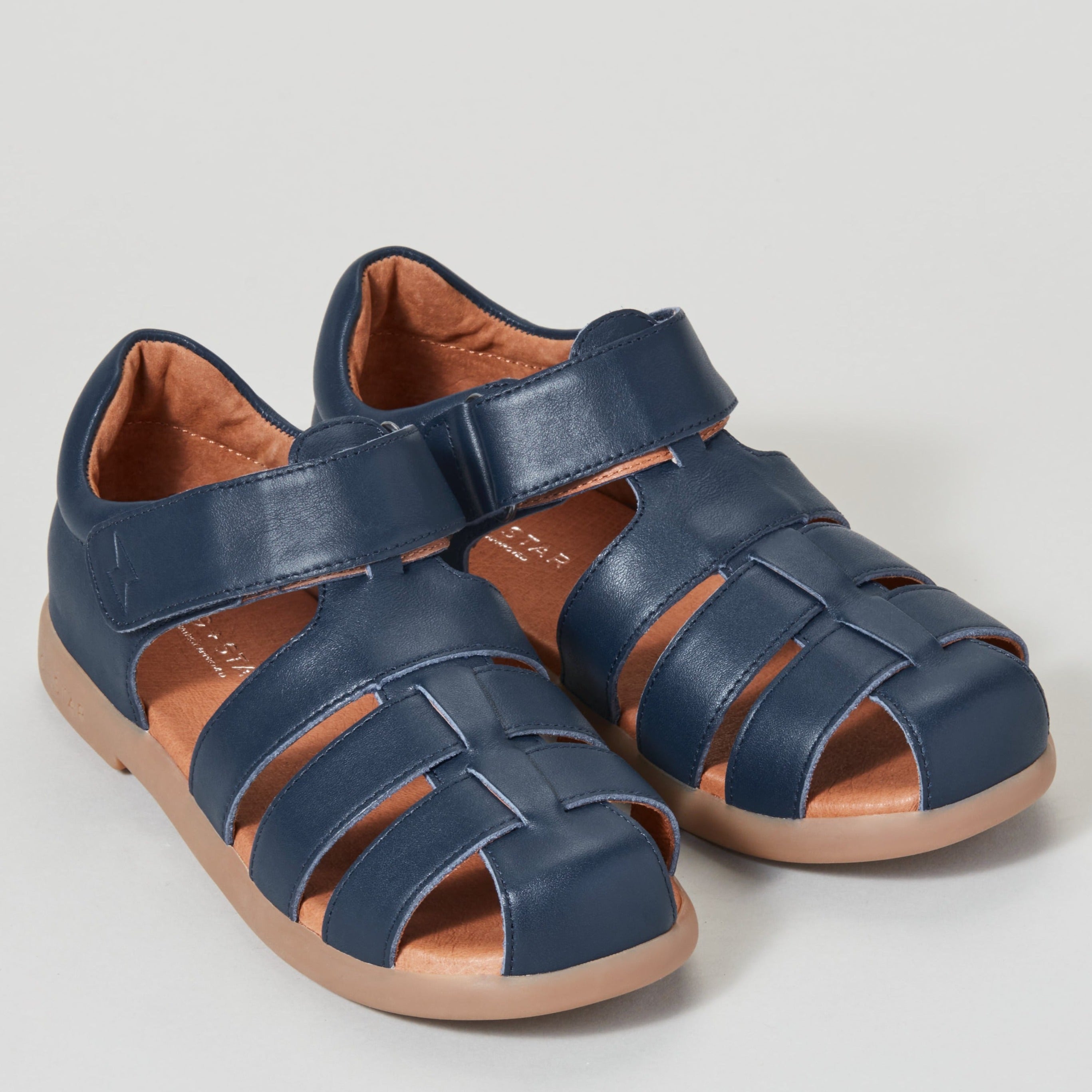 COSMIC closed-toe sandal, Navy, zig + star