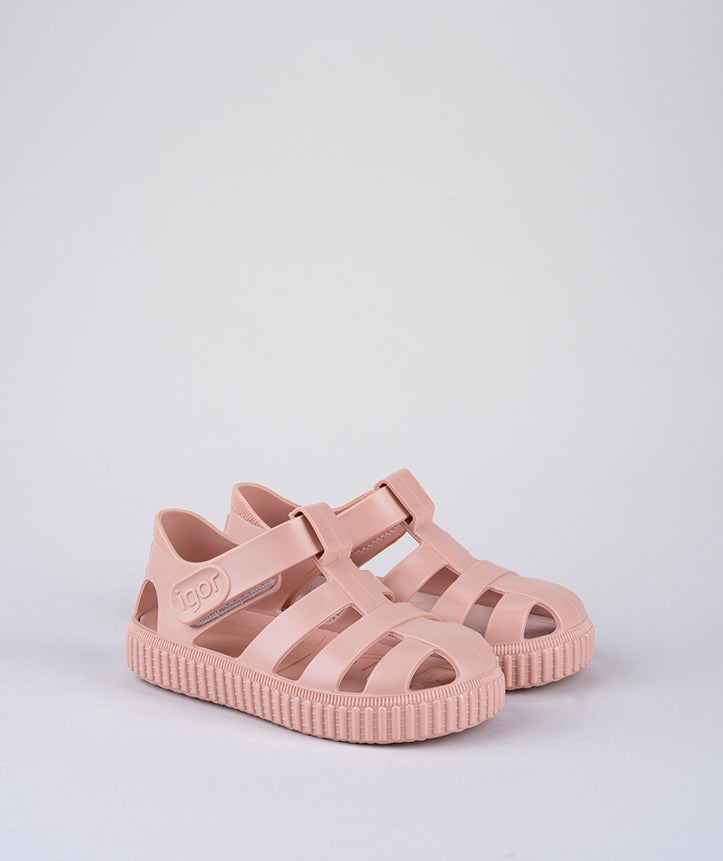 IGOR Nico Velcro Jelly Sandals, powder pink