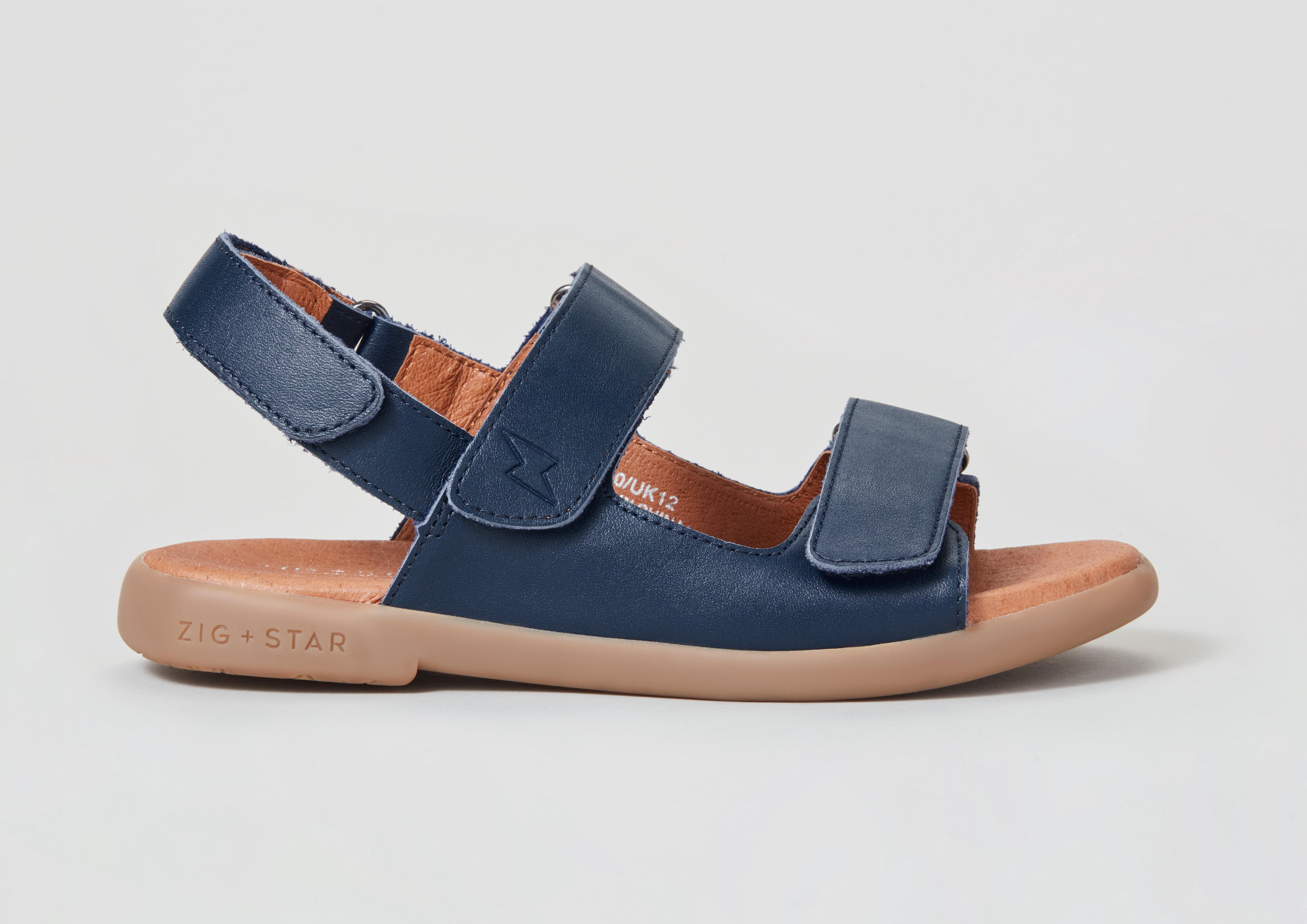 SOLAR strap sandal, Navy, zig + star