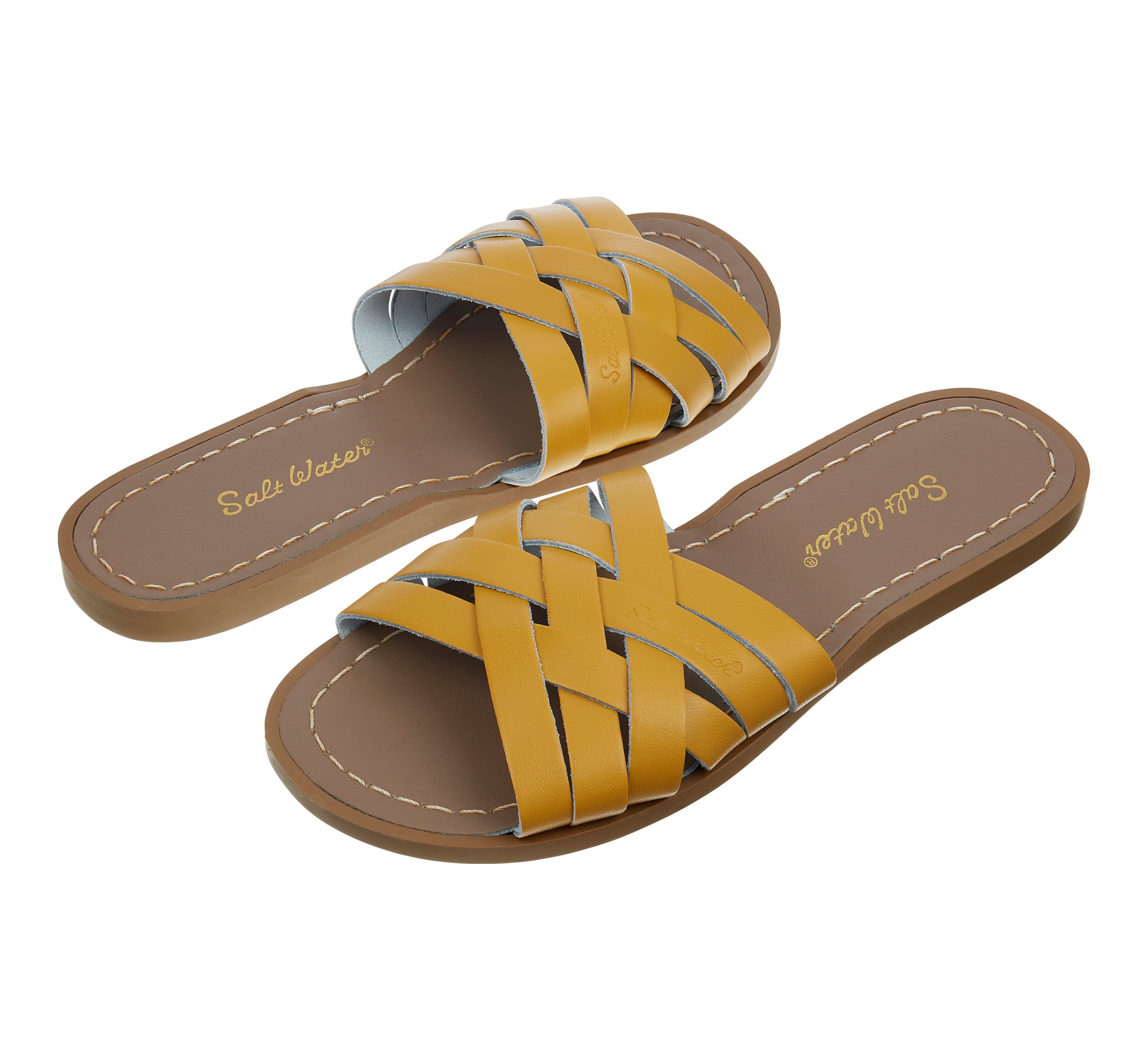 Retro Slide Sandal Adult Mustard