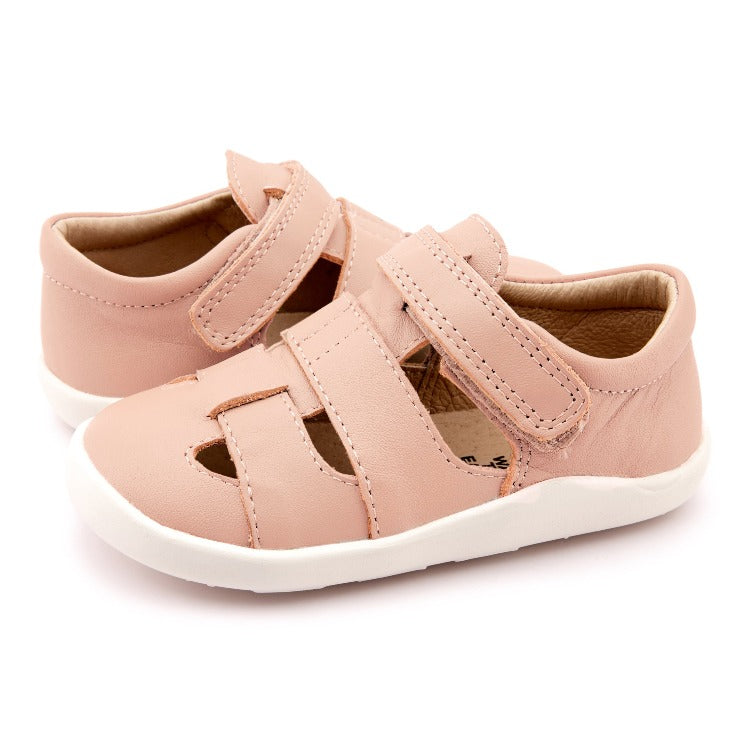 Powder Pink leather old soles free ground walkers