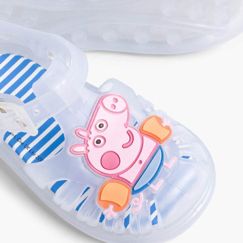 IGOR limited edition PEPPA Pig & George Pig Jelly Sandals, Tobby, white