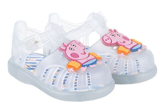 IGOR limited edition PEPPA Pig & George Pig Jelly Sandals, Tobby, white