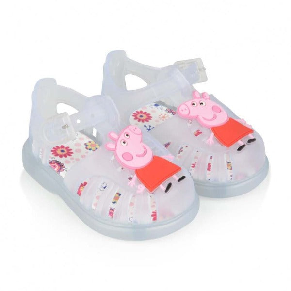 IGOR limited edition PEPPA Pig & George Pig Jelly Sandals, Tobby, white