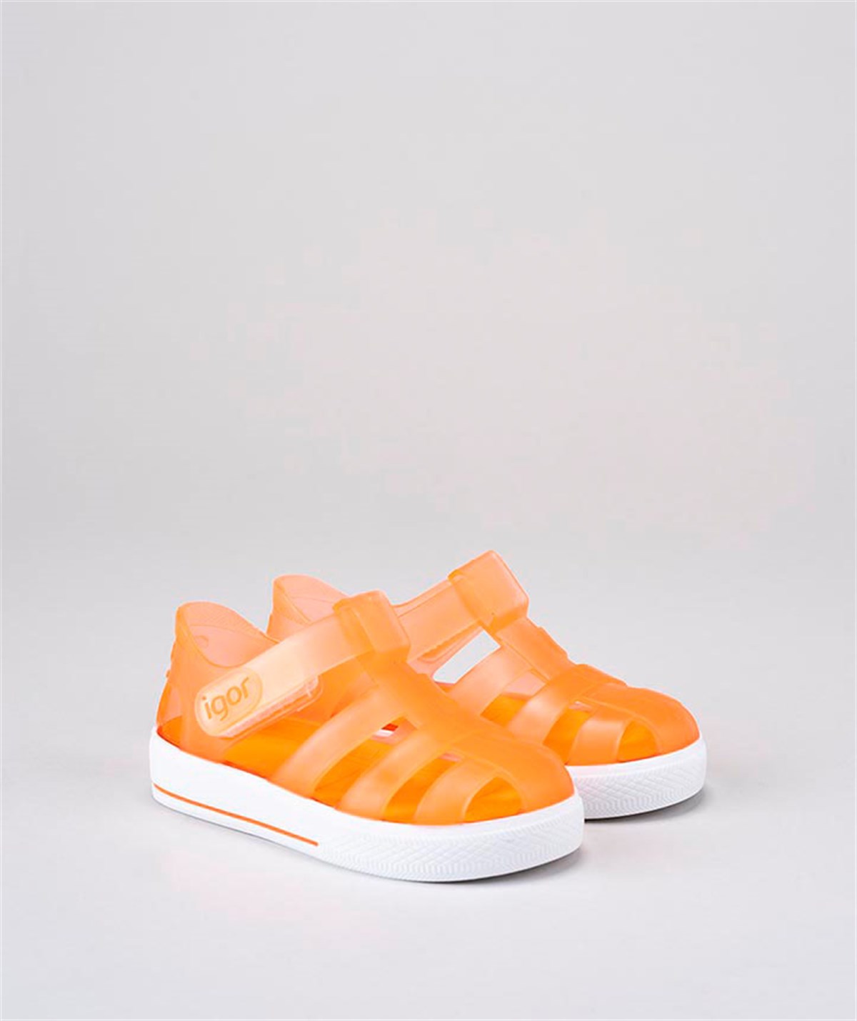 IGOR Star Velcro Jelly Sandals, Orange